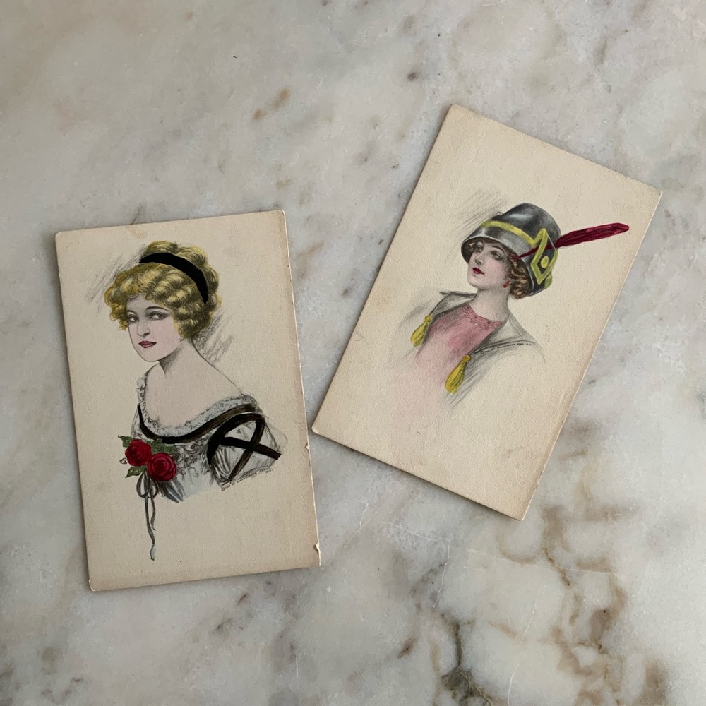 Handpainted Lady Postcard - Picture 8 of 10